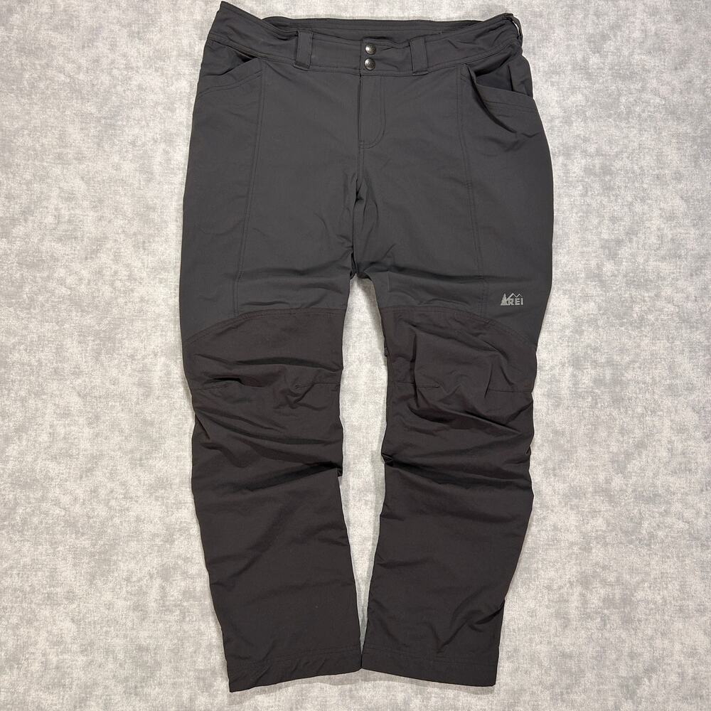 REI Activator Pants grey soft shell stretch outdoors hiking pants womens 16